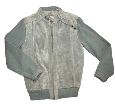 Chaqueta De Colección Años 80 Mister Marr Mujer Gamuza Cuero Gris M Mod Rockabilly Foto 1 de 4