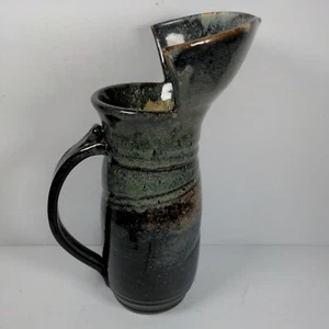 Studio Art Pottery Pitcher/Vase; signed - Picture 1 of 12
