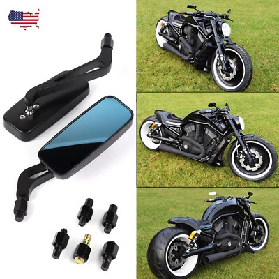 Espejos retrovisores negros para Harley Davidson Sportster 1200 XL1200N XL1200C Foto 1 de 4