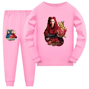 Descendants 4 5-13 Year Old Girl Pajama Boy Long Sleeve Casual Set - Picture 1 of 30