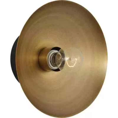 Progress Lighting Brockman 9.25 in.1-Light Vintage Brass Matte  Wall Sconce PAIR - Image 1 of 4