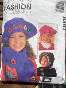 McCall's Fashion Accessories Pattern 9497 8 Designs Hats Scarves Children - Picture 1 of 2