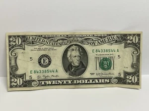 $20 Twenty Dollar Bill Federal Reserve Note 1977 Richmond E 84338544 A - Picture 1 of 4