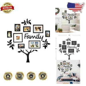 Stylish Adjustable Photo Frame Collage - Black Matte Wall Decor for Memories - Picture 1 of 11