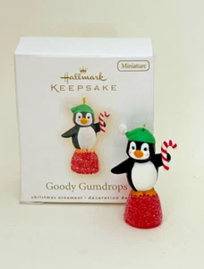 Goody Gumdrops - 2009 Hallmark Mini Ornament - Penguin w Candy - First in Series - Picture 1 of 11