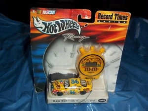 #36 M&M's Ken Schrader Record Times Racing W Stop Watch Hot Wheels 1:64 NIP NEW - Picture 1 of 4