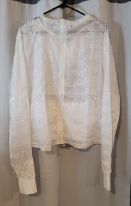 ZYIA Active BREEZE JACKET Size: 3XL Color Transparent White w/White Print NWT - Picture 1 of 8