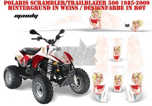 KIT GRÁFICO DE DECORACIÓN DE CARRERAS AMR ATV POLARIS SCRAMBLER/TRAILBLAZER MANDY B - Imagen 1 de 2