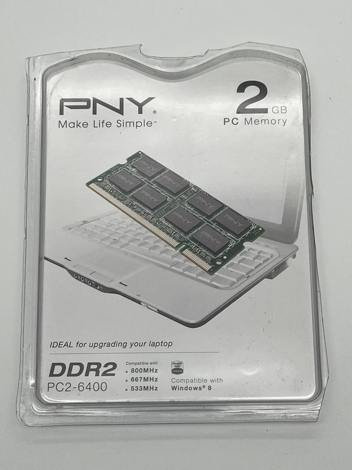 PNY 2 GB PC Memory - DDR2 PC2-6400 - FREE SHIP - Image 1 of 3