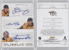 2013-14 National Treasures Trios /20 Austin Watson Filip Forsberg Rookie Auto RC