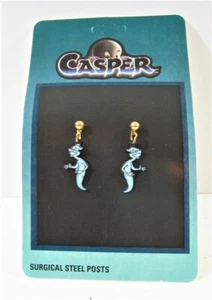 Orecchini Traforati Personaggio Casper Il Fantasma 1995 su Espositore Vecchio Negozio Stock - Foto 1 di 2