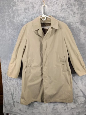 Brooks Brothers Coat Mens 40S Trench Rain Wool Lined Removable Liner Classic - Image 1 of 4