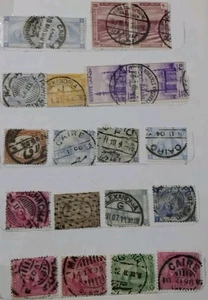 Egypt 🇪🇬 20 Stamps 1867-1953 Rare Cancelation Full Date  - Picture 1 of 4
