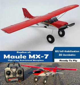 Avión RC Monoplano 3D Acrobático 6G Control Giroscopio Acrobacias Avión Maule MX7 RTF - Imagen 1 de 24