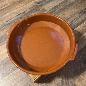 "Tazón o plato para servir esmaltado de terracota Lg 14,5""X 3""" - Imagen 1 de 10