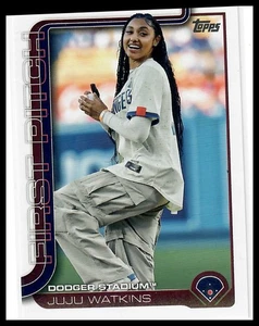 2025 Topps #FP-3 Juju Watkins First Pitch (Series One) Los Angeles Dodgers - Picture 1 of 2