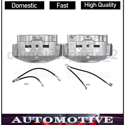 Juego de pinzas de freno delanteras manguera de freno 4 piezas para Nissan NV1500 2012 2013 2014 2015 Foto 1 de 4