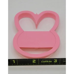 Wilton Pink Bunny Cookie Cutter ~Vintage 1998 ~ Detailed face whiskers eyes - Picture 1 of 4