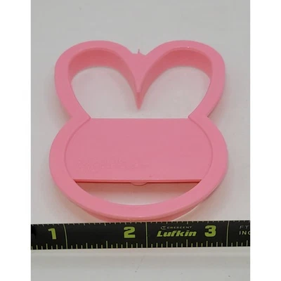 Cortador de galletas Wilton Pink Bunny ~Vintage 1998 ~ Cara detallada bigotes ojos Foto 1 de 4