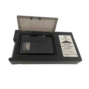 Black VHS-C Cassette Adapter for VHS-C SVHS Camcorders RCA Sealed MotorizedI6 - Picture 1 of 14