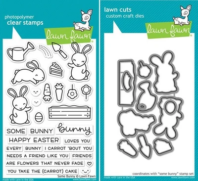 Juego de 2 sellos transparentes y troqueles coordinadores Some Bunny paquete para manualidades Foto 1 de 4