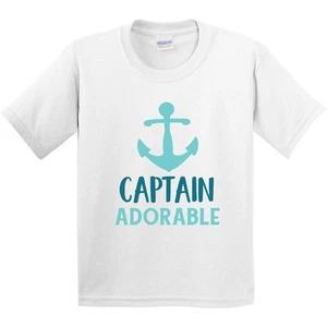 Inktastic Captain Adorable, Boat Anchor, Sailor, Sailing Youth T-Shirt Ship Sea - Picture 1 of 10