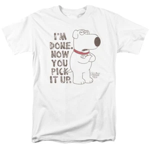 Family Guy Pick It Up T Shirt Mens Licensed Cartoon Merch Brian Griffin White - Picture 1 of 1