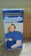 Snuggie Slippers Fleece Soft Skid Resistant Soles Royal Blue Mens Size M 7-8