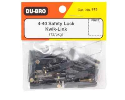 DuBro RC Airplane 4-40 440 Safety Lock Kwik Link Clevis (12) DUB818 818 - Image 1 of 3