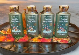 Bath Body Works Vanilla Bean Noel Shower Gel Wash X4 Bundle Holiday Bear Sealed - Picture 1 of 15