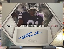 🔥 Felix Anudike-Uzomah Sage AUTO RC *Kansas City Chiefs *Kansas State