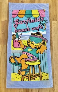 Vintage Garfield Beach Cafe Swimming Beach Towel Franco - Picture 1 of 6