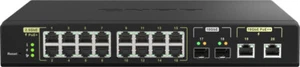QNAP Switch di Rete Gestito L2 2.5G Ethernet Poe Nero QSW-M2116P-2T2S - Foto 1 di 7