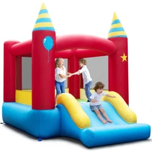 2-in-1 Outdoor Inflatable Bounce House Durable Jumping Castle Slide Climber Kids - Picture 1 of 8
