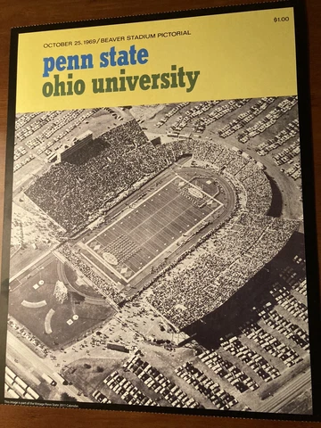 1969 Penn State Vintage Football Poster  - Great For Framing Cover