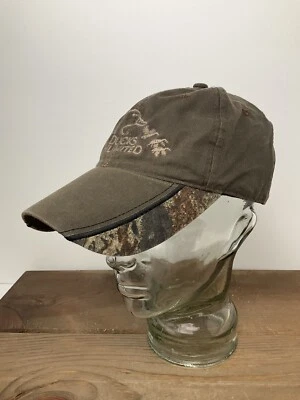 Ducks Unlimited Waxed Canvas Hat Camo Edge DU Leader Cap Excellent - Image 1 of 4