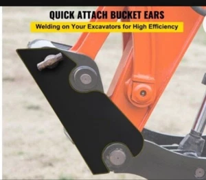 Quick Attach Bucket Ears, 3/4" Thickness Excavator Bucket Ears, 2pcs Bucket Ears - Picture 1 of 5