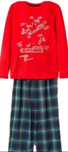 Jungen Schlitten Pyjama Set - Katze & Jack rot/marine Small 6/7 - Bild 1 von 3