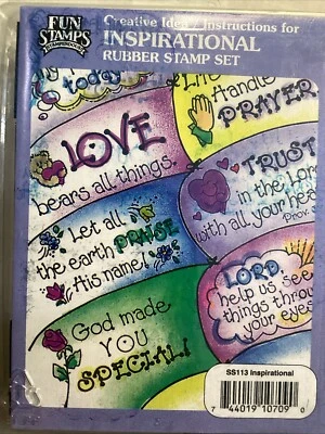 8套泡沫橡皮印章励志宗教邮票 — 第 1/4 张图片