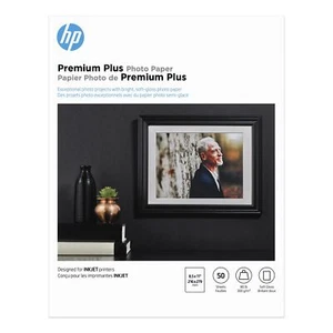 HP 8.5x11 Satin Photo Paper Quick Dry Gallery Quality Prints Durable Recyclable - Picture 1 of 6
