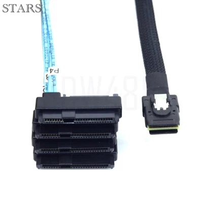 3FT 1M 36Pins SAS SFF-8087 to  (4) SFF-8482 Connectors With SATA Power Cable - Image 1 of 4