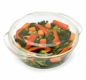 Microwave Vegetable Steamer, Glass Microwave Food Steamer, 100% Glass, Oven Safe - Picture 1 of 9