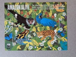 2011 Wildlife SG MS3172 WWF Amazon Alive mini foglio Elisabetta II Grt Gran Bretagna MNH - Foto 1 di 1