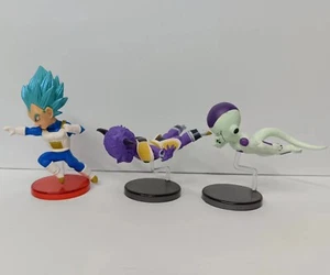 LOT OF 3 DragonBall Z Superhero WCF VEGETA FRIEZA KYEWI PVC FIGURES 3" - Picture 1 of 6