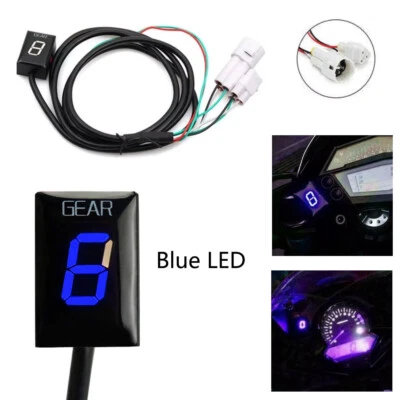 Blue LED Motorcycle Gear Indicator Display for Yamaha Fz6 Fz1 YZF-R6/R1 Wr250r - Image 1 of 4