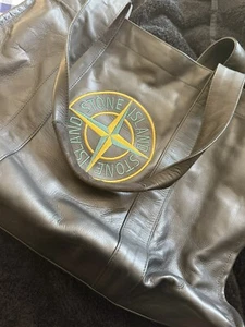 Stone Island Leather Tote Bag - Picture 1 of 3