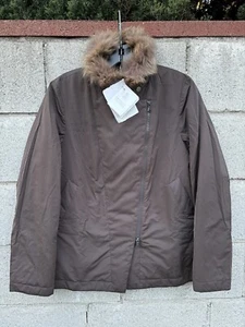 NWT $4495 Brunello Cucinelli Fox Fur Collar Down Jacket Grey Sz 42 US 6 - Picture 1 of 11
