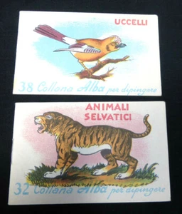 2 1965 ITALY Coloring BOOKLETS Animals BIRDS UCCELLI Animali SELVATICI Collana - Imagen 1 de 4