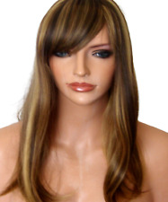 Womens Sleek Wavy long real natural Light Brown Fashion Wig for women L17