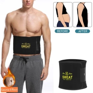 Sweat Waist Trainer Trimmer for Men Women Corset Body Shaper Yoga Slimming Belts - Picture 1 of 21